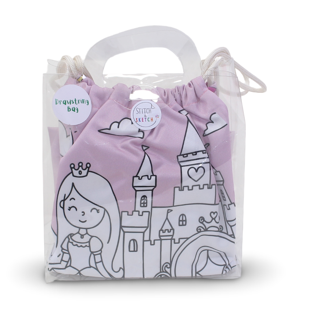 Coloring Drawstring Bag - Castle + Colors Box