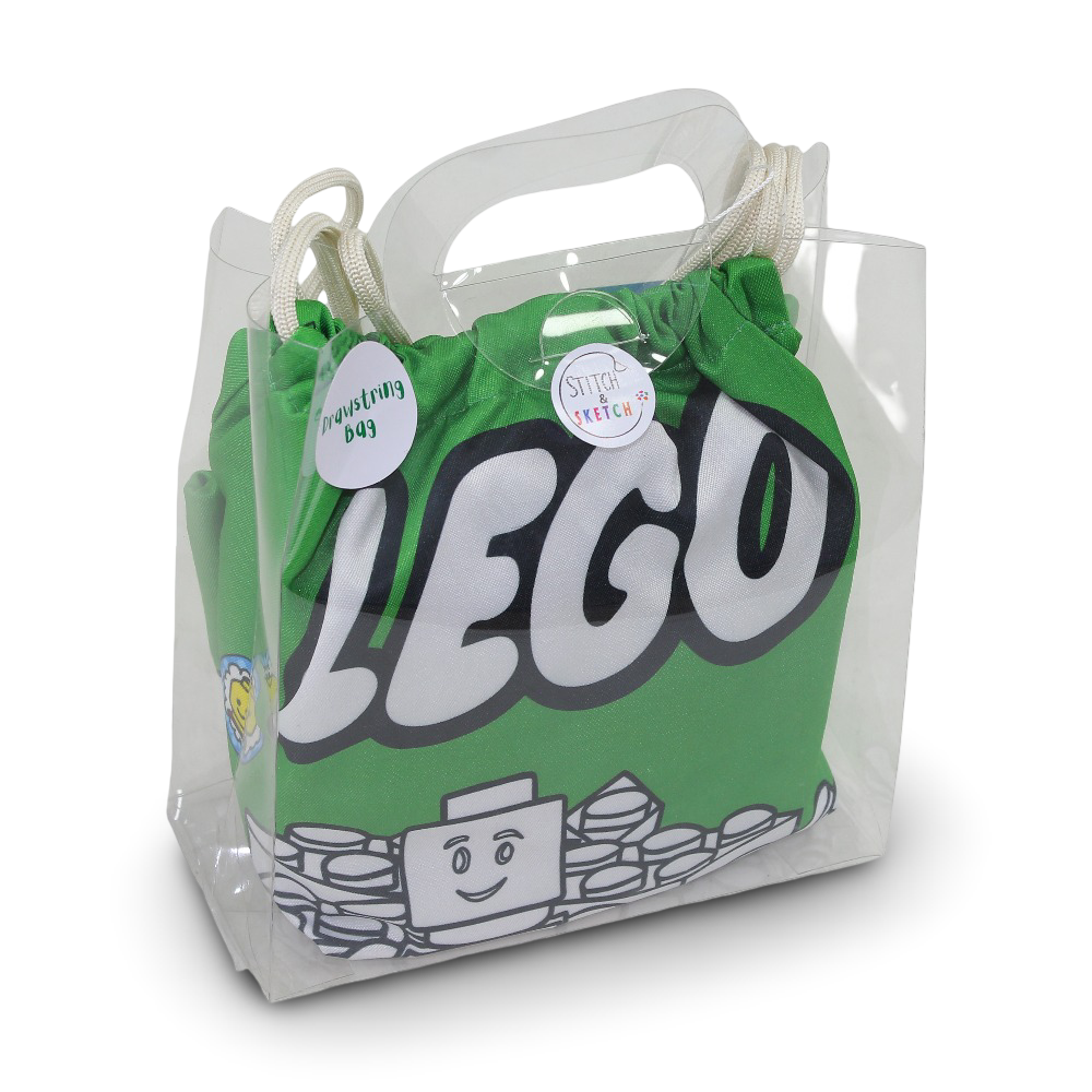 Lego Coloring Drawstring Bag + Colors Box