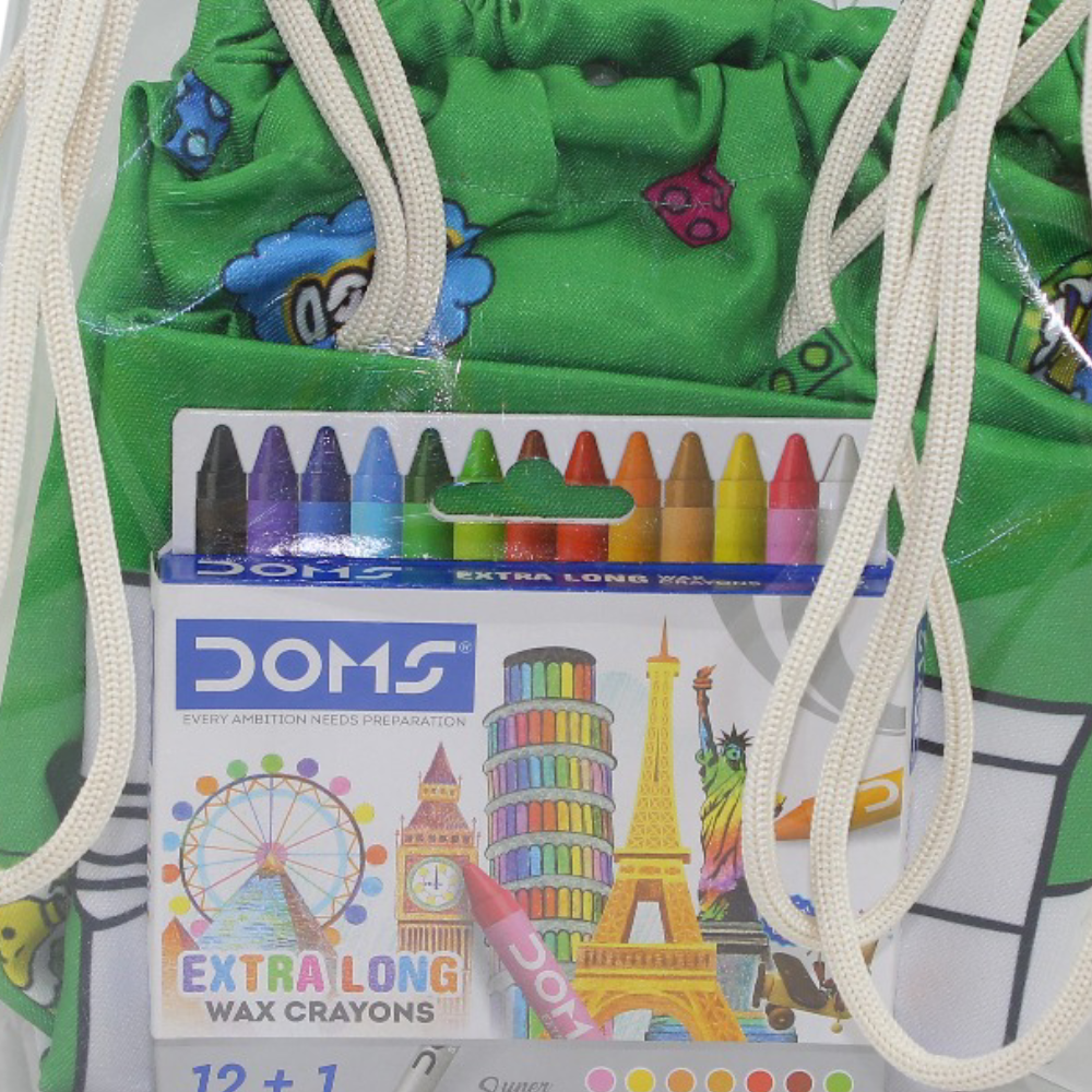 Lego Coloring Drawstring Bag + Colors Box