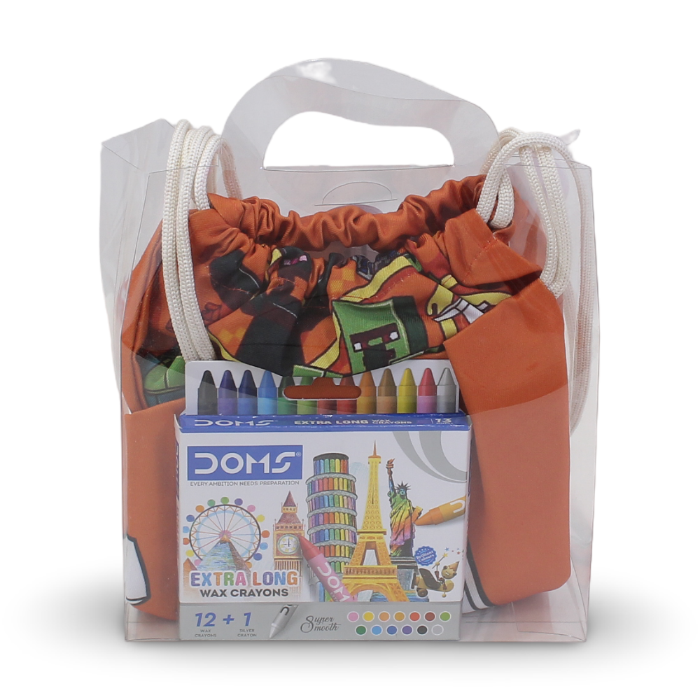 Coloring Drawstring Bag - Minecraft + Colors Box