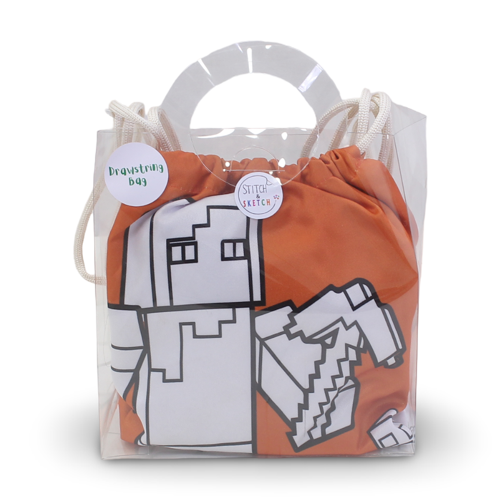 Coloring Drawstring Bag - Minecraft + Colors Box