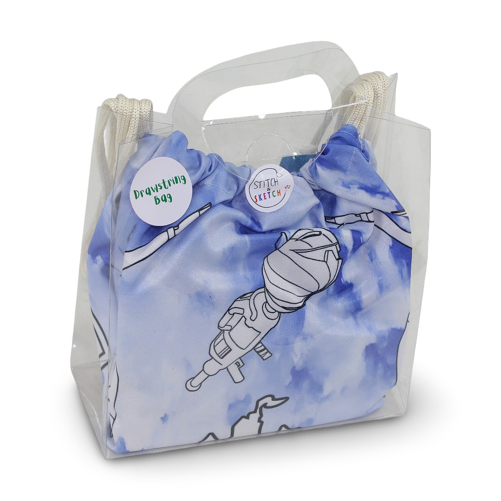 Coloring Drawstring Bag - Fortnite + Colors Box - School - Stitch and Sketch