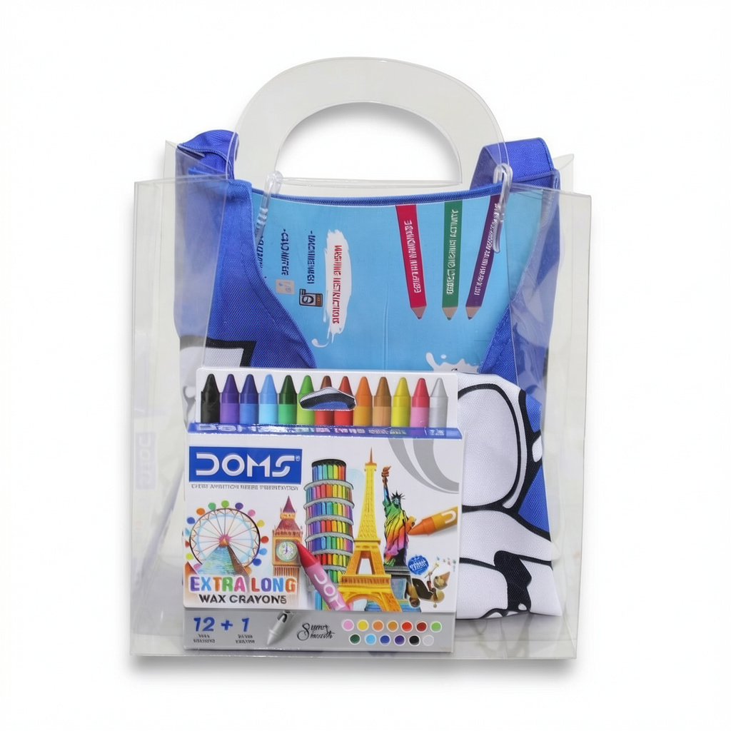 Sonic Coloring Tote Bag + Doms Extra Long Wax Crayons Set