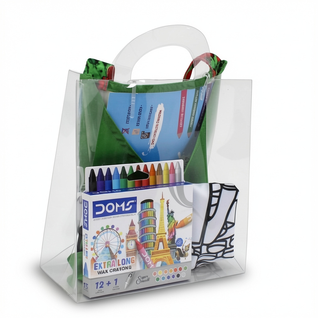 Lego Coloring Apron + Doms Extra Long Wax Crayons Set - School - Stitch and Sketch