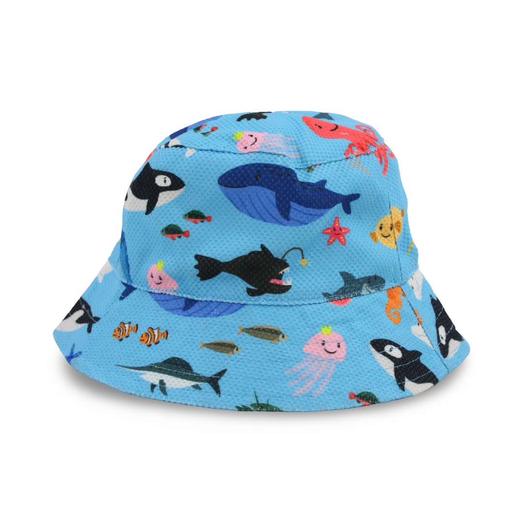 Bucket Hat with Sea Creatures Print - Assortments - Stitch and Sketch