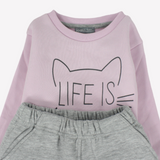 "Life Is Better With A Cat" Long-Sleeved Pajama