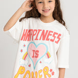 Girls Cotton Pajama Set - Happiness is Power