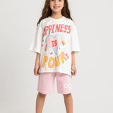 Girls Cotton Pajama Set - Happiness is Power