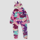 Unicorns Long-Sleeved Hooded Footless Onesie