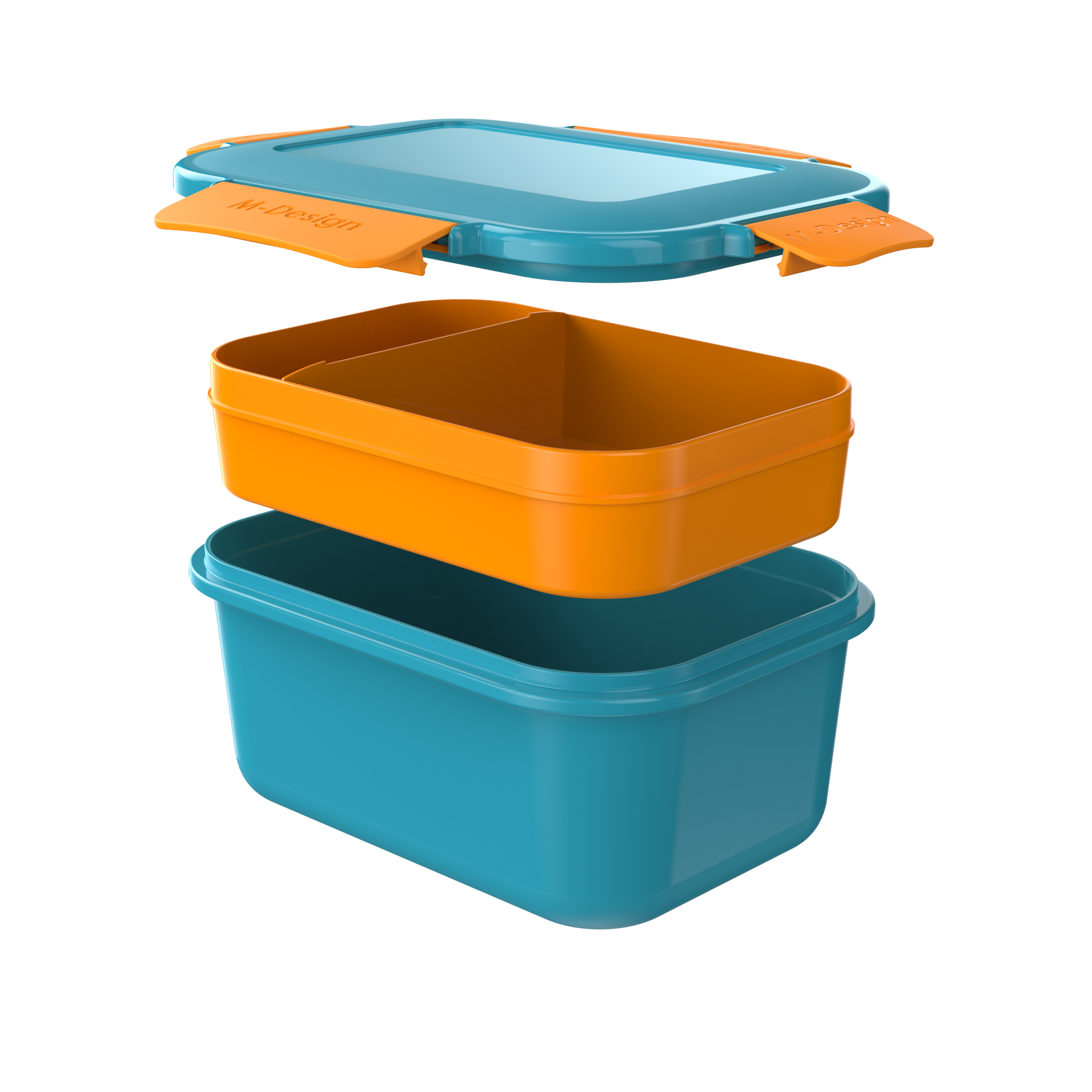 M-Design Fresco Lunch Box - 1600 ml Teal/Orange