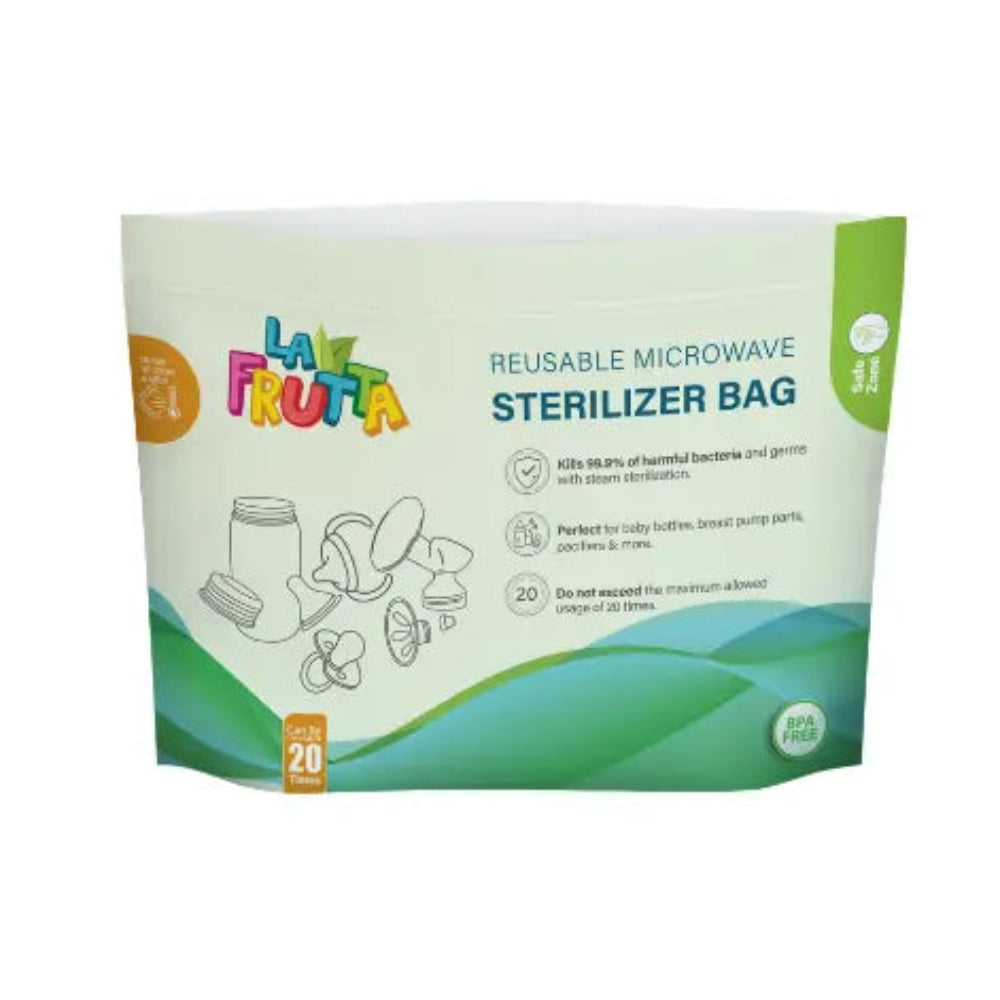La Frutta Reusable Microwave Sterilizer Bag Set – 10 Pcs - Baby Essentials