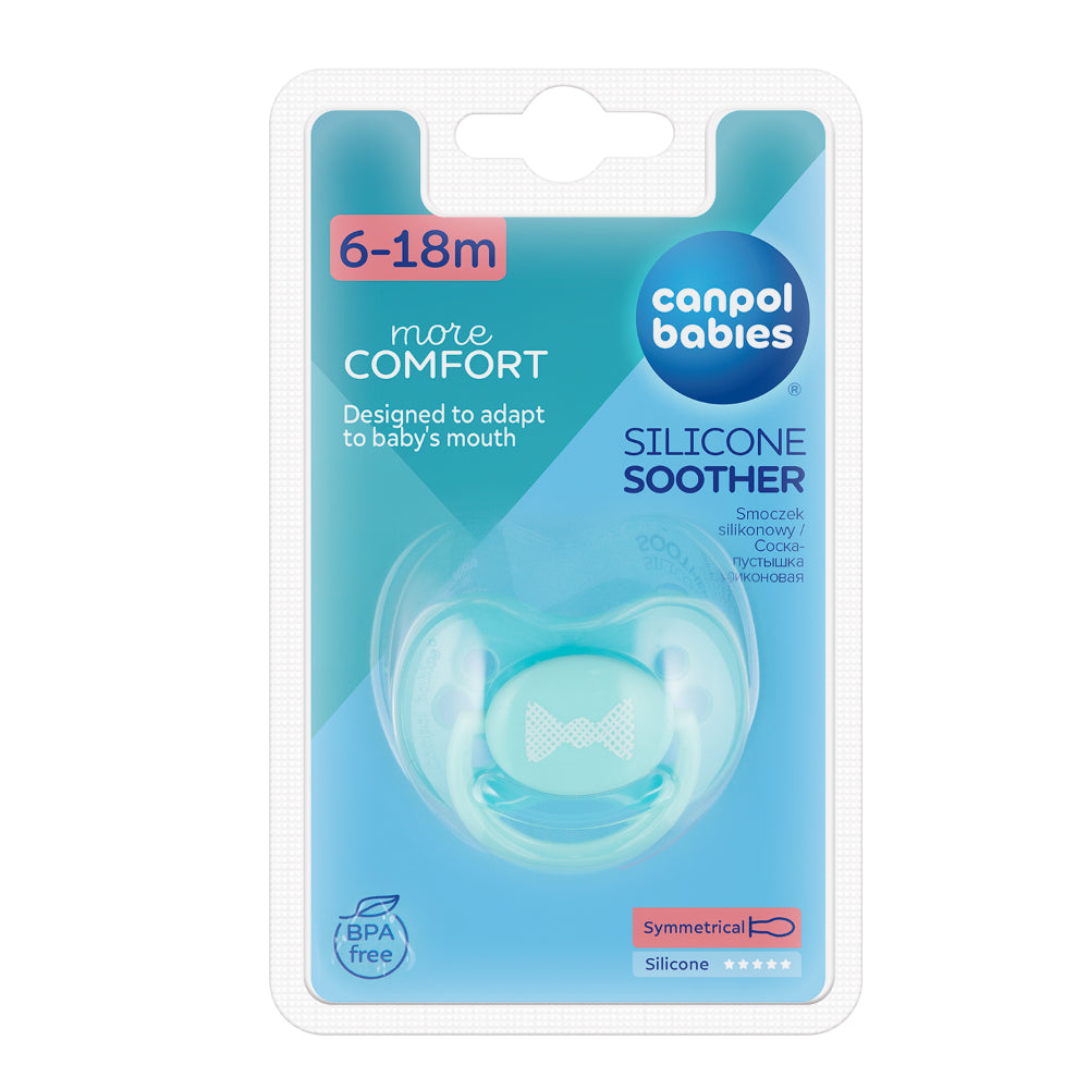 Canpol Babie Silicone Symetric Soother 6-18m – Aqua