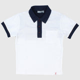 White Short-Sleeved Polo Shirt