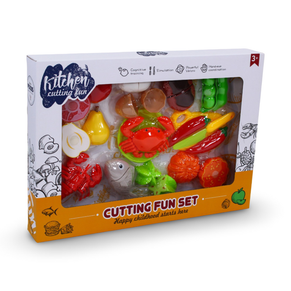Kitchen Cutting Fun Vegetables and Fish Toy Set