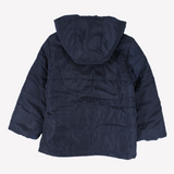 Navy Long-Sleeved Waterproof Hooded Jacket