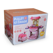2-in-1 Beauty Vanity Playset Trolley – 25 Pcs Accessories