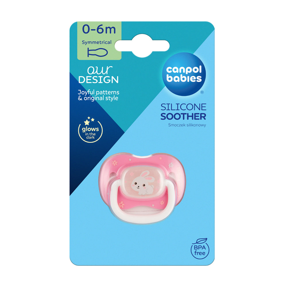 Canpol Babies Silicone Soother 0-6m (Bunny & Company) – Pink
