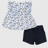 Blue Dotted 2-Piece Outfit Set