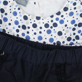 Blue Dotted 2-Piece Outfit Set