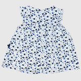 Blue Dotted Sleeveless Dress