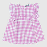 Pink Checkered Sleeveless Dress