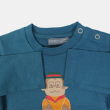 Baby Boys' Cotton Long-Sleeved T-Shirt – Teal