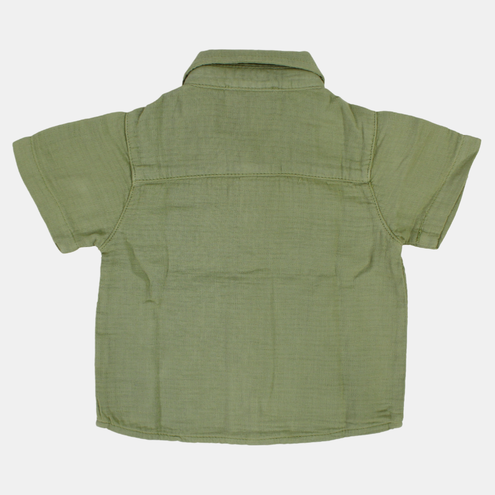 Baby Boys Plain Cotton Shirt