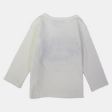 Baby Girls Cotton Long-Sleeved T-Shirt – Comfort Off-White