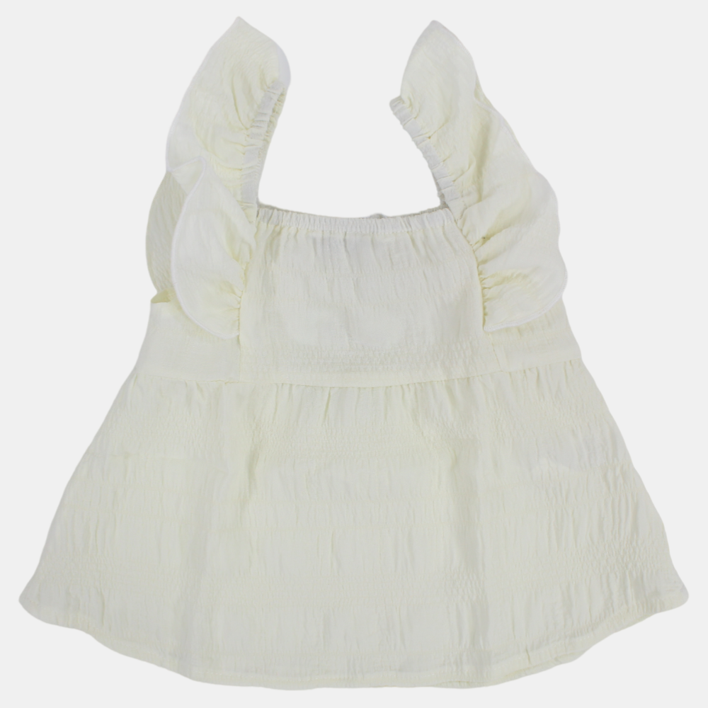 Baby Girls Ruffled Shoulders Blouse