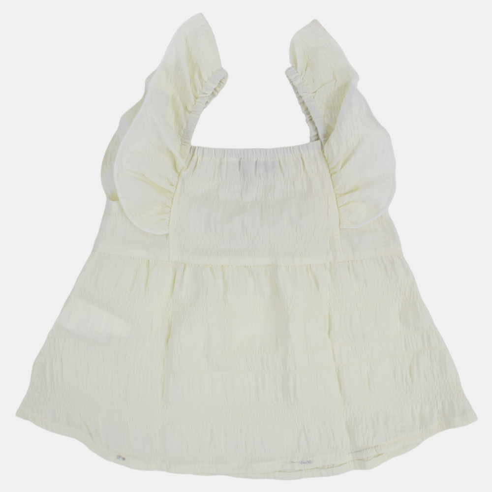 Baby Girls Ruffled Shoulders Blouse