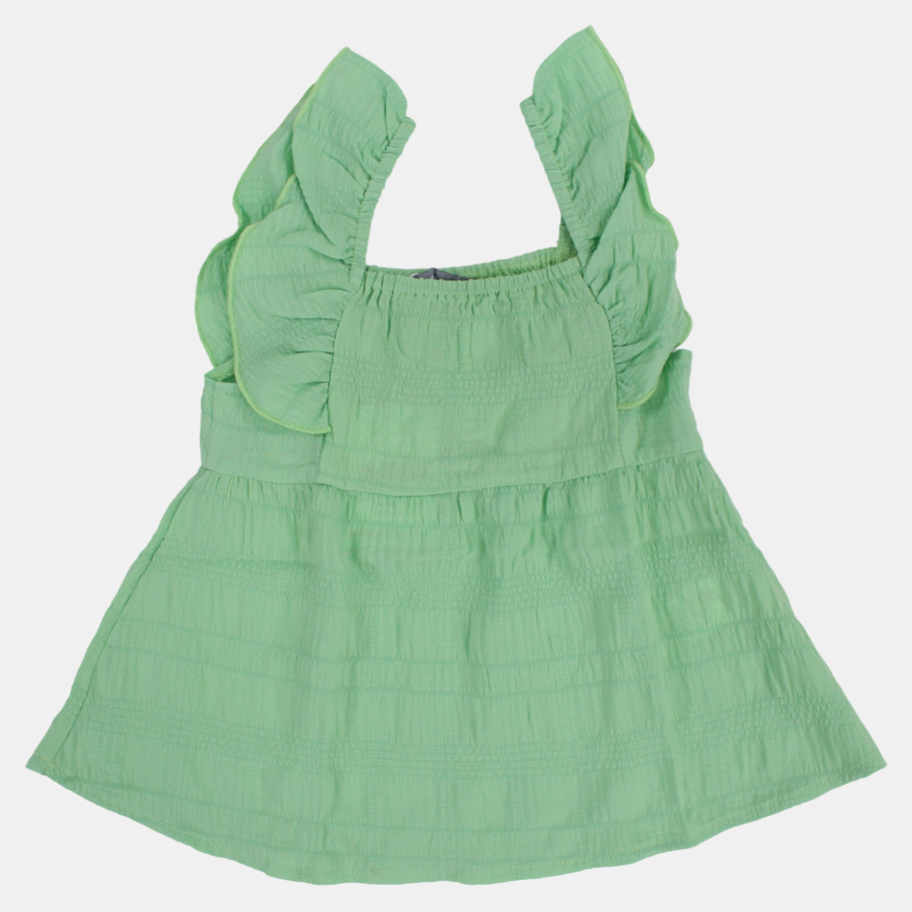 Baby Girls Ruffled Shoulders Blouse