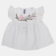 Baby Girls Cotton Blouse with Cute Butterfly