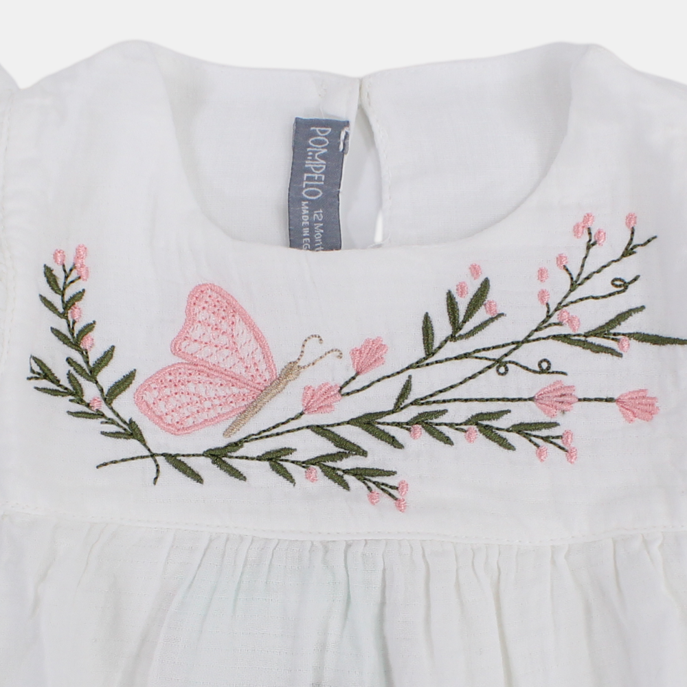 Baby Girls Cotton Blouse with Cute Butterfly