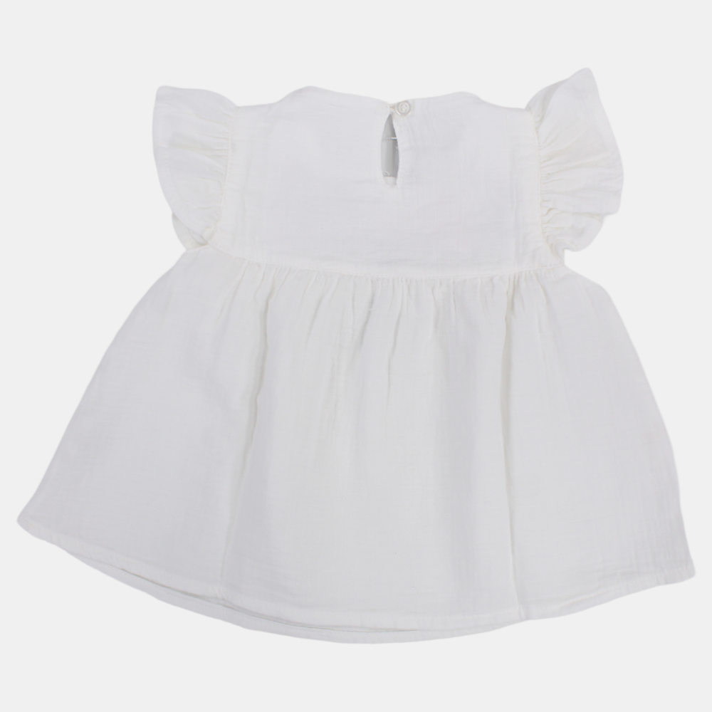 Baby Girls Cotton Blouse with Cute Butterfly