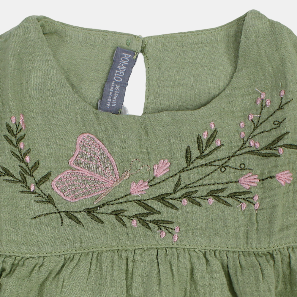 Baby Girls Cotton Blouse with Cute Butterfly