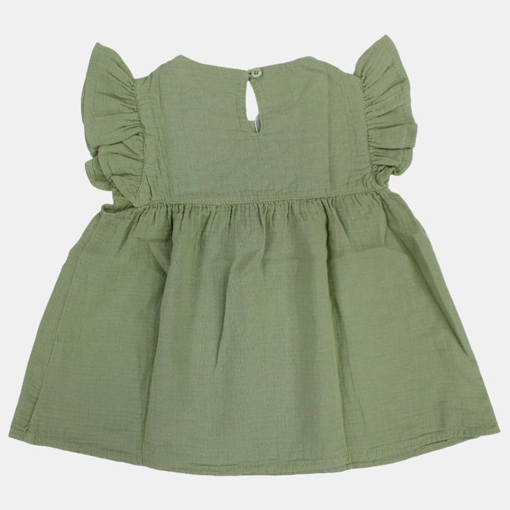 Baby Girls Cotton Blouse with Cute Butterfly