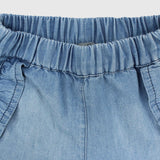 Ruffled Jean Shorts