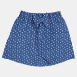 Baby Girls Denim Skirt – Indigo with Little Hearts Prints