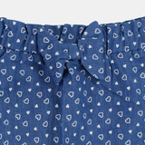 Baby Girls Denim Skirt – Indigo with Little Hearts Prints