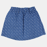 Baby Girls Denim Skirt – Indigo with Little Hearts Prints