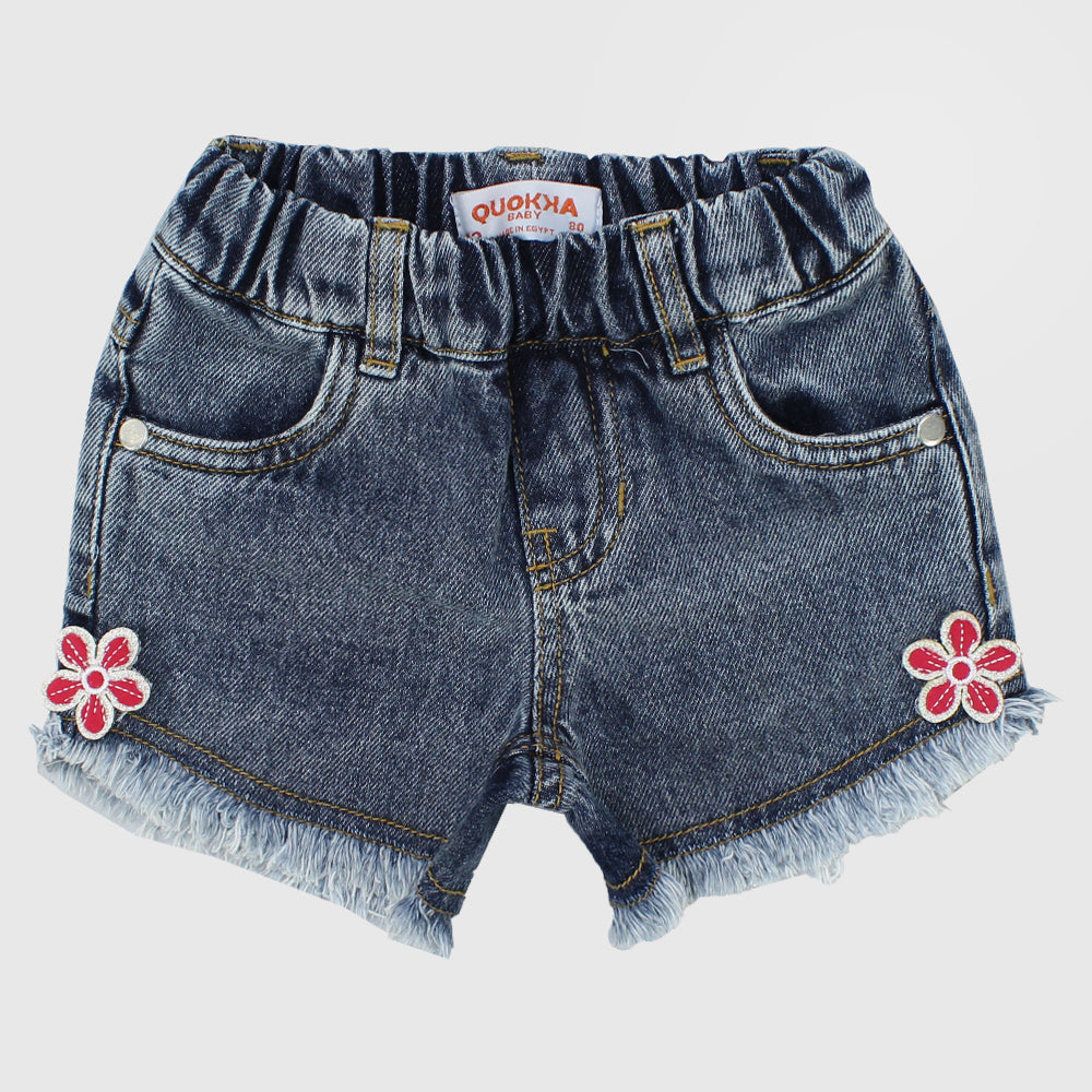 Little Flower Jean Shorts