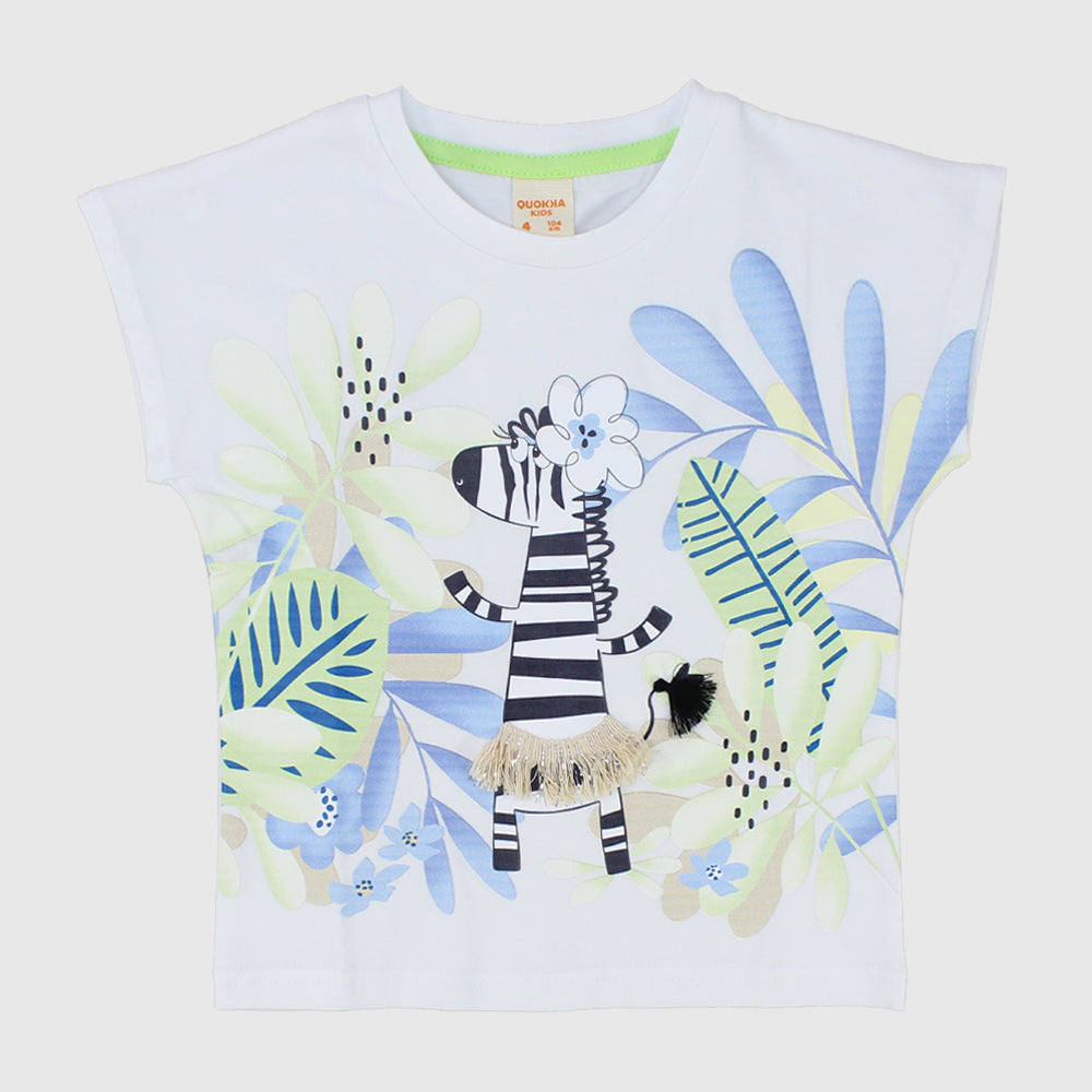 Flowery Giraffe Sleeveless T-Shirt