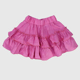 Pink Ruffled Mini Skirt