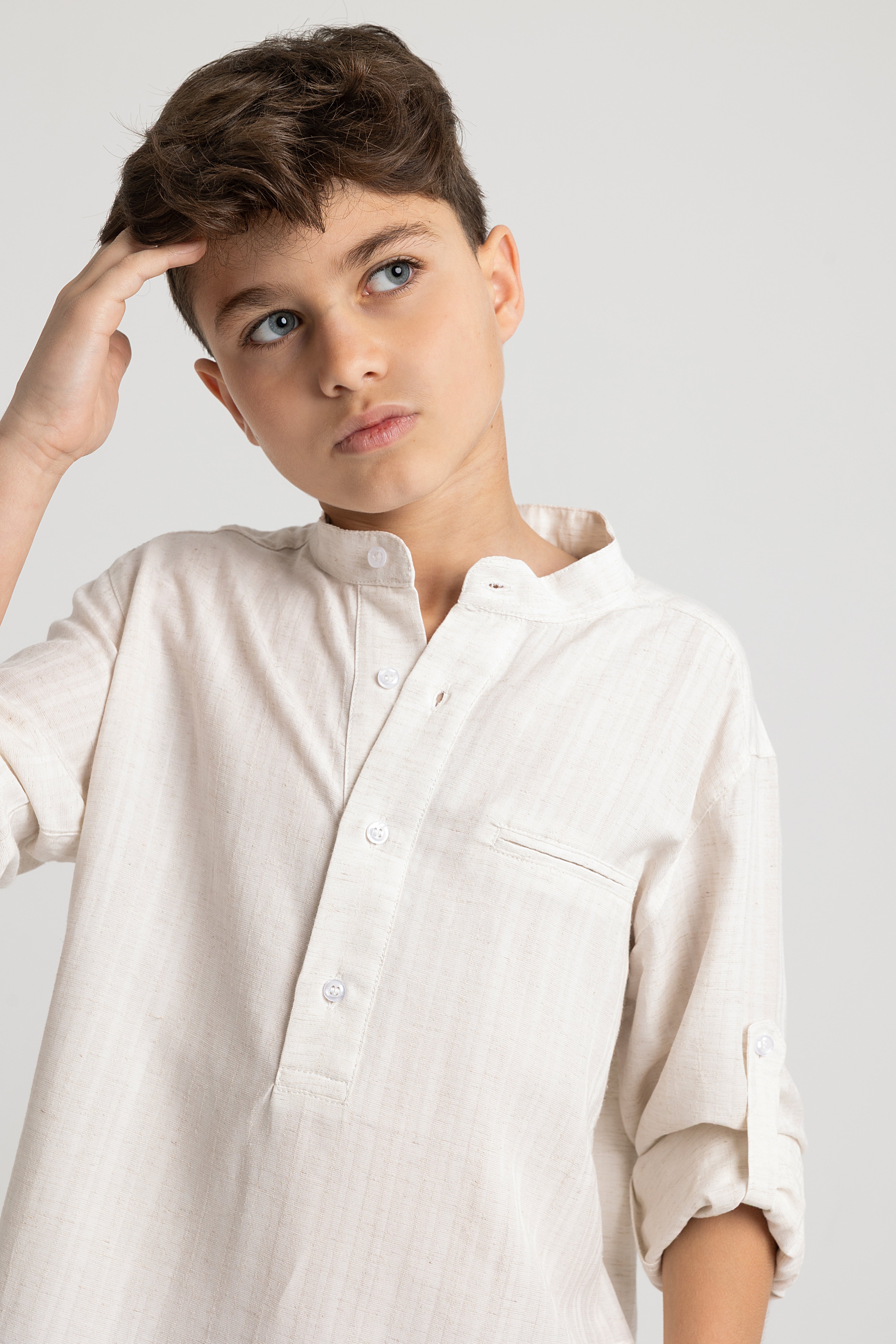 Boys Cotton Long-Sleeved Shirt