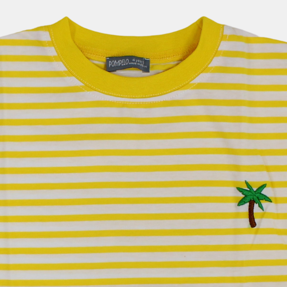 Boys Cotton Striped T-Shirt