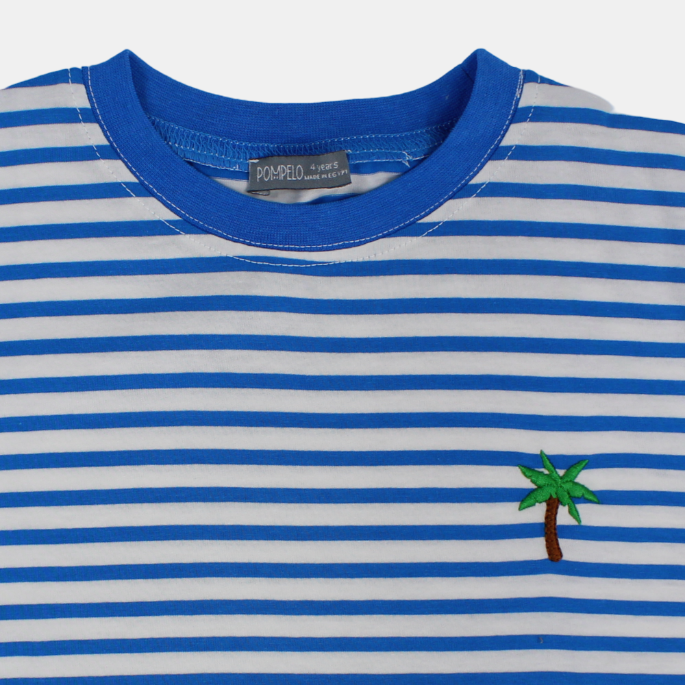 Boys Cotton Striped T-Shirt
