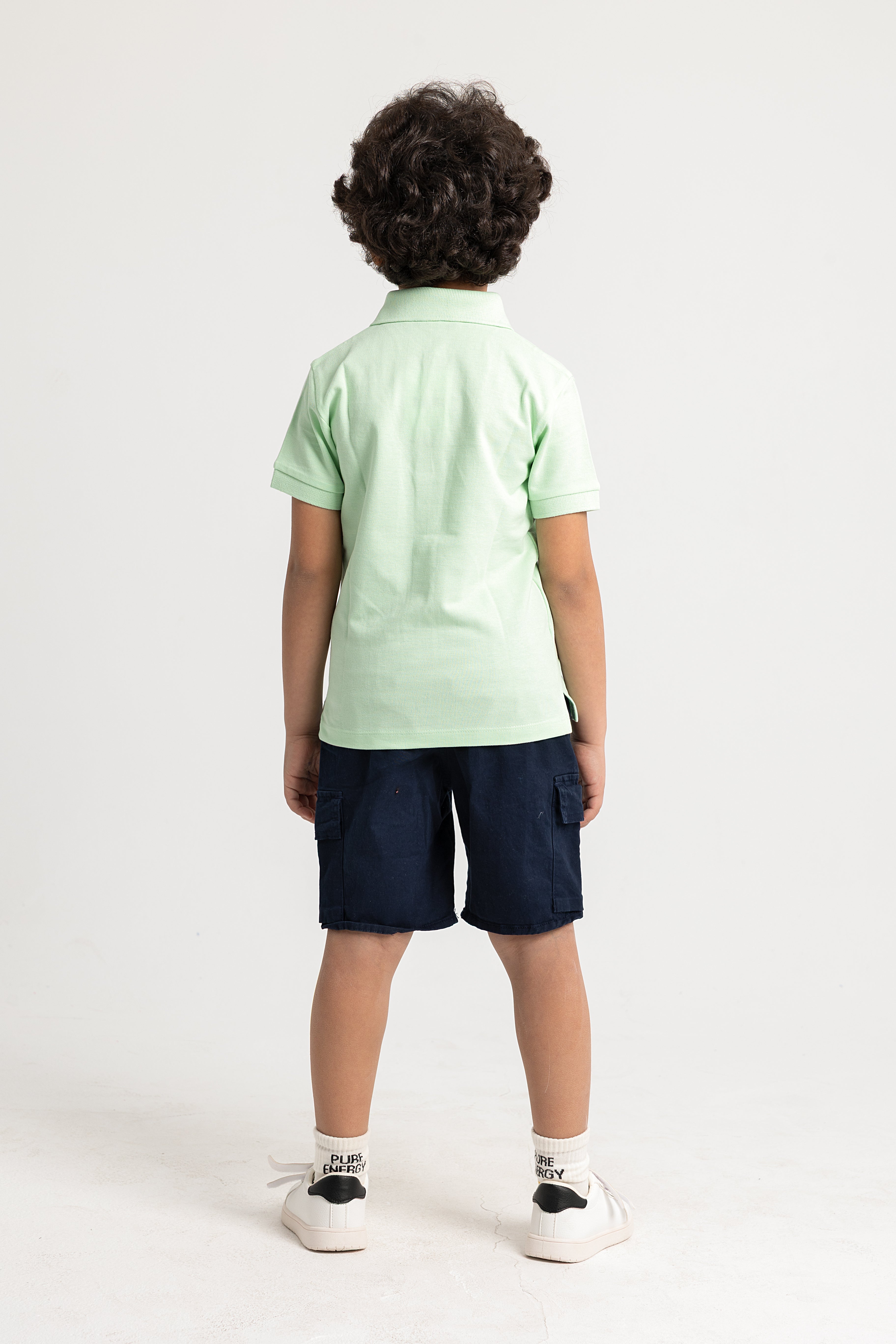 Boys Cotton Plain Polo Shirt