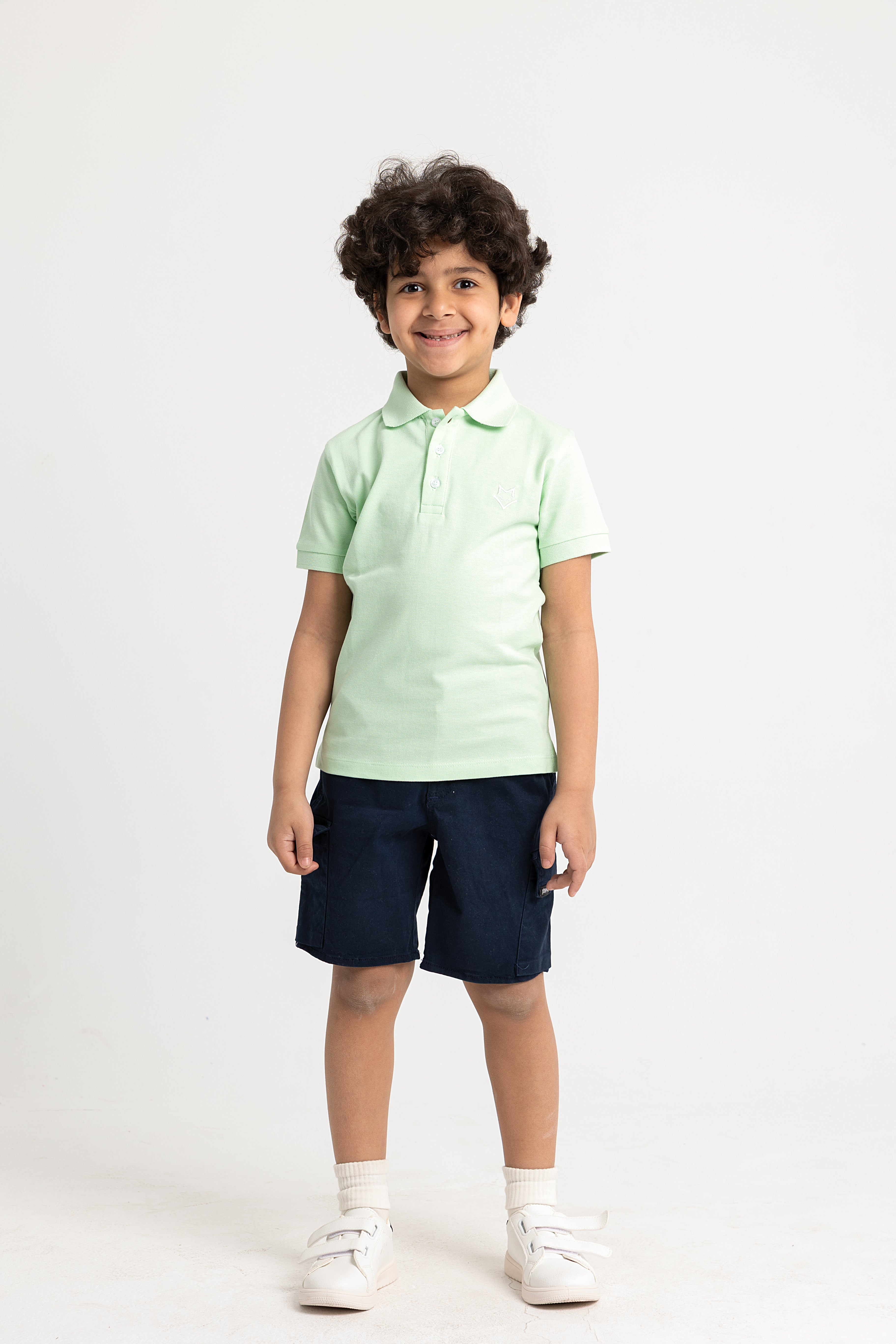 Boys Cotton Plain Polo Shirt