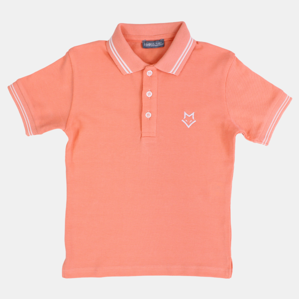 Boys Cotton Plain Polo Shirt