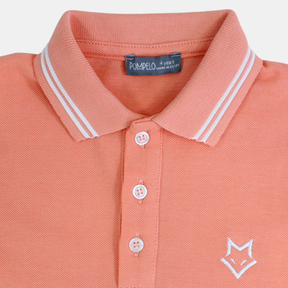 Boys Cotton Plain Polo Shirt